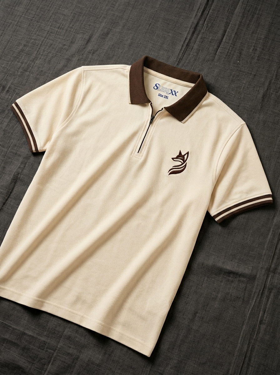 SLERIXX Men's FOXTALE Luxe polo T-shirt - THE STRATEGIST EDITION
