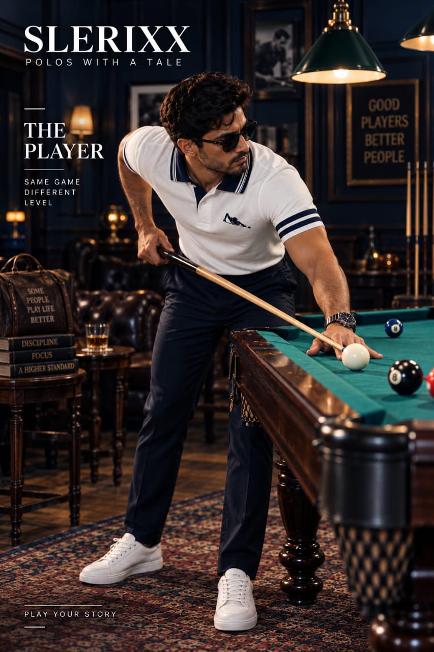 SLERIXX Men's The Final Shot Luxe Polo T-Shirt - THE MAVERICK EDITION